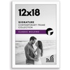 image:imageAmericanflat 14x20 Picture Frame with Polished Plexiglass  Signature Collection  GalleryStyle Frames Made of Engineered Wood  Photo Frame for Wall Display  Black  Polished plexiglass front hangs vertical or horizontal sawtooth hangers included fits photos posters and artWhite