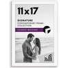 image:imageAmericanflat 14x20 Picture Frame with Polished Plexiglass  Signature Collection  GalleryStyle Frames Made of Engineered Wood  Photo Frame for Wall Display  Black  Polished plexiglass front hangs vertical or horizontal sawtooth hangers included fits photos posters and artWhite