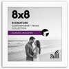 image:imageAmericanflat 14x20 Picture Frame with Polished Plexiglass  Signature Collection  GalleryStyle Frames Made of Engineered Wood  Photo Frame for Wall Display  Black  Polished plexiglass front hangs vertical or horizontal sawtooth hangers included fits photos posters and artWhite