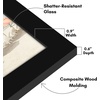 image:imageAmericanflat 14x20 Picture Frame with Polished Plexiglass  Signature Collection  GalleryStyle Frames Made of Engineered Wood  Photo Frame for Wall Display  Black  Polished plexiglass front hangs vertical or horizontal sawtooth hangers included fits photos posters and artBlack