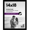 image:imageAmericanflat 14x20 Picture Frame with Polished Plexiglass  Signature Collection  GalleryStyle Frames Made of Engineered Wood  Photo Frame for Wall Display  Black  Polished plexiglass front hangs vertical or horizontal sawtooth hangers included fits photos posters and artBlack