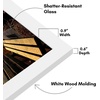 image:imageAmericanflat 14x20 Picture Frame with Polished Plexiglass  Signature Collection  GalleryStyle Frames Made of Engineered Wood  Photo Frame for Wall Display  Black  Polished plexiglass front hangs vertical or horizontal sawtooth hangers included fits photos posters and artWhite