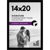 image:imageAmericanflat 14x20 Picture Frame with Polished Plexiglass  Signature Collection  GalleryStyle Frames Made of Engineered Wood  Photo Frame for Wall Display  Black  Polished plexiglass front hangs vertical or horizontal sawtooth hangers included fits photos posters and artBlack