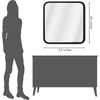 image:imageAmericanflat 24 Square Mirror  Hanging Mirrors with Durable Frame  Modern Mirror for Bathroom Bedroom Living Room  Mirrors for Wall Display and Home Decor  BlackBlack