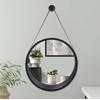 image:imageAmericanflat 24 Square Mirror  Hanging Mirrors with Durable Frame  Modern Mirror for Bathroom Bedroom Living Room  Mirrors for Wall Display and Home Decor  BlackBlack