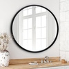 image:imageAmericanflat 24 Square Mirror  Hanging Mirrors with Durable Frame  Modern Mirror for Bathroom Bedroom Living Room  Mirrors for Wall Display and Home Decor  BlackBlack