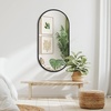image:imageAmericanflat 24 Square Mirror  Hanging Mirrors with Durable Frame  Modern Mirror for Bathroom Bedroom Living Room  Mirrors for Wall Display and Home Decor  BlackBlack