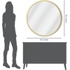 image:imageAmericanflat 24 Square Mirror  Hanging Mirrors with Durable Frame  Modern Mirror for Bathroom Bedroom Living Room  Mirrors for Wall Display and Home Decor  BlackGold