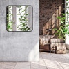 image:imageAmericanflat 24 Square Mirror  Hanging Mirrors with Durable Frame  Modern Mirror for Bathroom Bedroom Living Room  Mirrors for Wall Display and Home Decor  BlackBlack