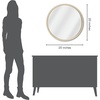 image:imageAmericanflat 24 Square Mirror  Hanging Mirrors with Durable Frame  Modern Mirror for Bathroom Bedroom Living Room  Mirrors for Wall Display and Home Decor  BlackDark Oak