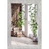 image:imageAmericanflat 24 Square Mirror  Hanging Mirrors with Durable Frame  Modern Mirror for Bathroom Bedroom Living Room  Mirrors for Wall Display and Home Decor  BlackMetallic White