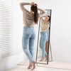 image:imageAmericanflat 24 Square Mirror  Hanging Mirrors with Durable Frame  Modern Mirror for Bathroom Bedroom Living Room  Mirrors for Wall Display and Home Decor  BlackBlack