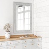 image:imageAmericanflat 24 Square Mirror  Hanging Mirrors with Durable Frame  Modern Mirror for Bathroom Bedroom Living Room  Mirrors for Wall Display and Home Decor  BlackMetallic White