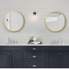 image:imageAmericanflat 24 Square Mirror  Hanging Mirrors with Durable Frame  Modern Mirror for Bathroom Bedroom Living Room  Mirrors for Wall Display and Home Decor  BlackGold