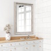 image:imageAmericanflat 24 Square Mirror  Hanging Mirrors with Durable Frame  Modern Mirror for Bathroom Bedroom Living Room  Mirrors for Wall Display and Home Decor  BlackDistressed Cream