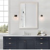 image:imageAmericanflat 24 Square Mirror  Hanging Mirrors with Durable Frame  Modern Mirror for Bathroom Bedroom Living Room  Mirrors for Wall Display and Home Decor  BlackDistressed White