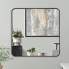 image:imageAmericanflat 24 Square Mirror  Hanging Mirrors with Durable Frame  Modern Mirror for Bathroom Bedroom Living Room  Mirrors for Wall Display and Home Decor  BlackBlack