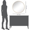 image:imageAmericanflat 24 Square Mirror  Hanging Mirrors with Durable Frame  Modern Mirror for Bathroom Bedroom Living Room  Mirrors for Wall Display and Home Decor  BlackGold