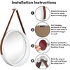 image:imageAmericanflat 24 Square Mirror  Hanging Mirrors with Durable Frame  Modern Mirror for Bathroom Bedroom Living Room  Mirrors for Wall Display and Home Decor  BlackWhite