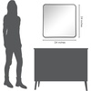 image:imageAmericanflat 24 Square Mirror  Hanging Mirrors with Durable Frame  Modern Mirror for Bathroom Bedroom Living Room  Mirrors for Wall Display and Home Decor  BlackBlack
