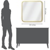image:imageAmericanflat 24 Square Mirror  Hanging Mirrors with Durable Frame  Modern Mirror for Bathroom Bedroom Living Room  Mirrors for Wall Display and Home Decor  BlackGold