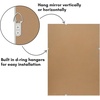 image:imageAmericanflat 24 Square Mirror  Hanging Mirrors with Durable Frame  Modern Mirror for Bathroom Bedroom Living Room  Mirrors for Wall Display and Home Decor  BlackDistressed Cream