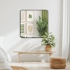 image:imageAmericanflat 24 Square Mirror  Hanging Mirrors with Durable Frame  Modern Mirror for Bathroom Bedroom Living Room  Mirrors for Wall Display and Home Decor  BlackBlack