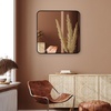 image:imageAmericanflat 24 Square Mirror  Hanging Mirrors with Durable Frame  Modern Mirror for Bathroom Bedroom Living Room  Mirrors for Wall Display and Home Decor  BlackBlack