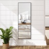 image:imageAmericanflat 24 Square Mirror  Hanging Mirrors with Durable Frame  Modern Mirror for Bathroom Bedroom Living Room  Mirrors for Wall Display and Home Decor  BlackBlack