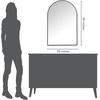 image:imageAmericanflat 24 Square Mirror  Hanging Mirrors with Durable Frame  Modern Mirror for Bathroom Bedroom Living Room  Mirrors for Wall Display and Home Decor  BlackBlack