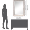 image:imageAmericanflat 24 Square Mirror  Hanging Mirrors with Durable Frame  Modern Mirror for Bathroom Bedroom Living Room  Mirrors for Wall Display and Home Decor  BlackDistressed Cream