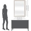 image:imageAmericanflat 24 Square Mirror  Hanging Mirrors with Durable Frame  Modern Mirror for Bathroom Bedroom Living Room  Mirrors for Wall Display and Home Decor  BlackDistressed White