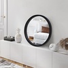 image:imageAmericanflat 24 Square Mirror  Hanging Mirrors with Durable Frame  Modern Mirror for Bathroom Bedroom Living Room  Mirrors for Wall Display and Home Decor  BlackBlack