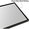 image:imageAmericanflat 24 Square Mirror  Hanging Mirrors with Durable Frame  Modern Mirror for Bathroom Bedroom Living Room  Mirrors for Wall Display and Home Decor  BlackBlack