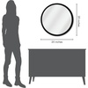 image:imageAmericanflat 24 Square Mirror  Hanging Mirrors with Durable Frame  Modern Mirror for Bathroom Bedroom Living Room  Mirrors for Wall Display and Home Decor  BlackBlack