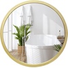 image:imageAmericanflat 24 Square Mirror  Hanging Mirrors with Durable Frame  Modern Mirror for Bathroom Bedroom Living Room  Mirrors for Wall Display and Home Decor  BlackGold