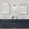 image:imageAmericanflat 24 Square Mirror  Hanging Mirrors with Durable Frame  Modern Mirror for Bathroom Bedroom Living Room  Mirrors for Wall Display and Home Decor  BlackDark Oak