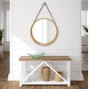 image:imageAmericanflat 24 Square Mirror  Hanging Mirrors with Durable Frame  Modern Mirror for Bathroom Bedroom Living Room  Mirrors for Wall Display and Home Decor  BlackNatural