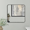 image:imageAmericanflat 24 Square Mirror  Hanging Mirrors with Durable Frame  Modern Mirror for Bathroom Bedroom Living Room  Mirrors for Wall Display and Home Decor  BlackBlack
