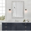 image:imageAmericanflat 24 Square Mirror  Hanging Mirrors with Durable Frame  Modern Mirror for Bathroom Bedroom Living Room  Mirrors for Wall Display and Home Decor  BlackMetallic White