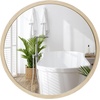 image:imageAmericanflat 24 Square Mirror  Hanging Mirrors with Durable Frame  Modern Mirror for Bathroom Bedroom Living Room  Mirrors for Wall Display and Home Decor  BlackDark Oak