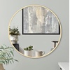 image:imageAmericanflat 24 Square Mirror  Hanging Mirrors with Durable Frame  Modern Mirror for Bathroom Bedroom Living Room  Mirrors for Wall Display and Home Decor  BlackGold