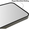 image:imageAmericanflat 24 Square Mirror  Hanging Mirrors with Durable Frame  Modern Mirror for Bathroom Bedroom Living Room  Mirrors for Wall Display and Home Decor  BlackBlack