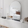 image:imageAmericanflat 24 Square Mirror  Hanging Mirrors with Durable Frame  Modern Mirror for Bathroom Bedroom Living Room  Mirrors for Wall Display and Home Decor  BlackSilver