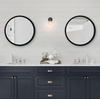 image:imageAmericanflat 24 Square Mirror  Hanging Mirrors with Durable Frame  Modern Mirror for Bathroom Bedroom Living Room  Mirrors for Wall Display and Home Decor  BlackBlack