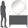 image:imageAmericanflat 24 Square Mirror  Hanging Mirrors with Durable Frame  Modern Mirror for Bathroom Bedroom Living Room  Mirrors for Wall Display and Home Decor  BlackGold
