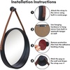 image:imageAmericanflat 24 Square Mirror  Hanging Mirrors with Durable Frame  Modern Mirror for Bathroom Bedroom Living Room  Mirrors for Wall Display and Home Decor  BlackBlack
