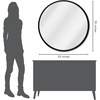 image:imageAmericanflat 24 Square Mirror  Hanging Mirrors with Durable Frame  Modern Mirror for Bathroom Bedroom Living Room  Mirrors for Wall Display and Home Decor  BlackBlack