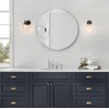 image:imageAmericanflat 24 Square Mirror  Hanging Mirrors with Durable Frame  Modern Mirror for Bathroom Bedroom Living Room  Mirrors for Wall Display and Home Decor  BlackSilver
