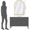 image:imageAmericanflat 24 Square Mirror  Hanging Mirrors with Durable Frame  Modern Mirror for Bathroom Bedroom Living Room  Mirrors for Wall Display and Home Decor  BlackDark Oak